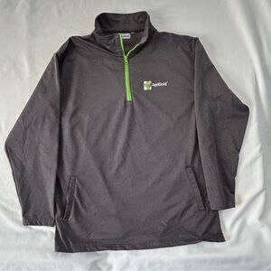 AgriGold Men's Quarter Zip Pullover Shirt Spellout AgriGold Size XL ~ EUC
